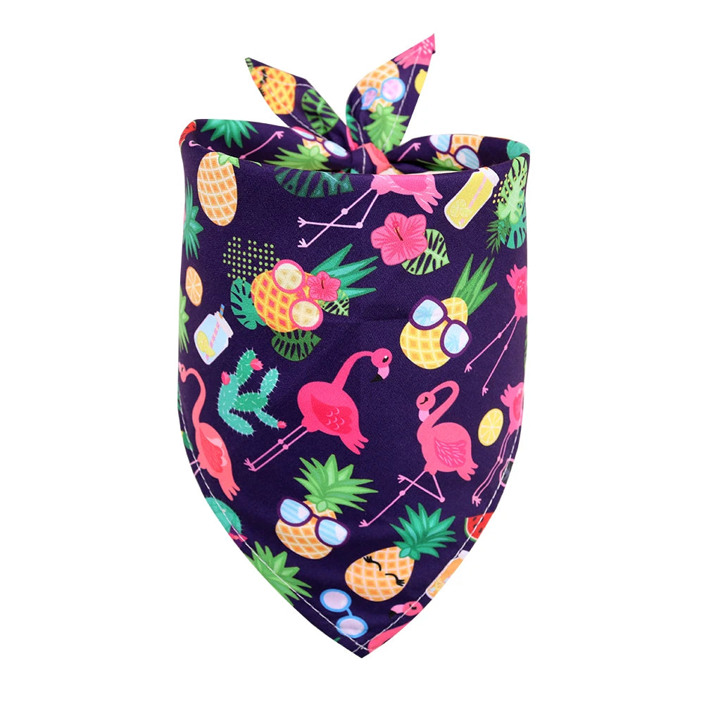 1Pcs Summer Dog Bandana Dogs Pet Supplies Fruit Printing Small Dog Bandanas Scarf  Mini Dogs Puppy Bibs Dog Grooming Accessories