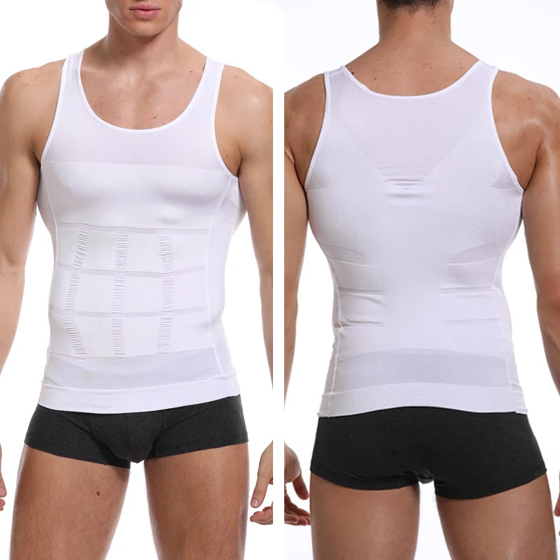 Mens Body Shaper Belly Reducing Shapewear Abs Abdomen Slimming Compression Shirts Corset Top Fitness Hide Gynecomastia Underwear