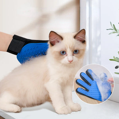 Pet Glove Cat Grooming Glove Cat Hair Deshedding Brush Gloves Dog Comb for Cats Bath Hair Remover Clean Massage Brush For Animal