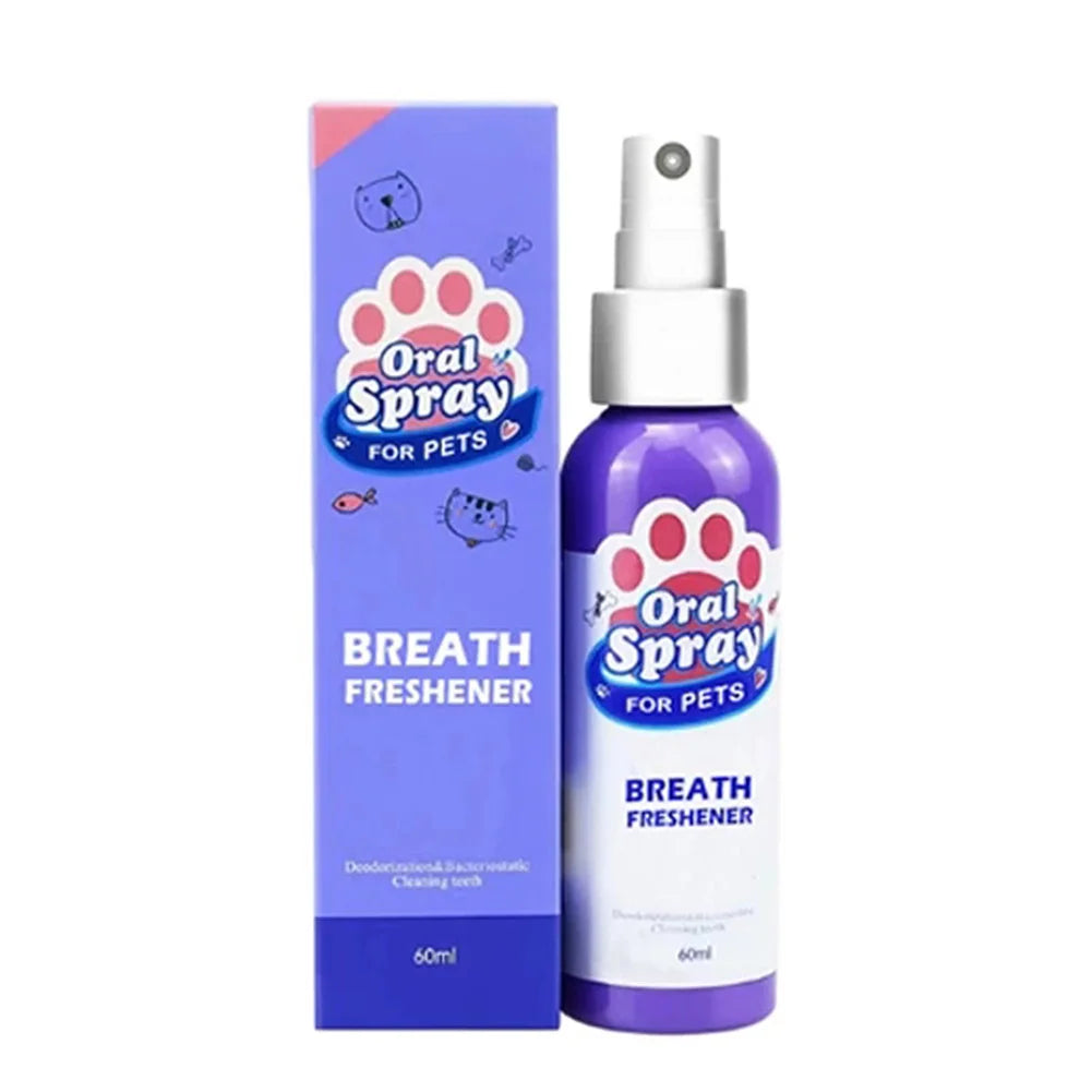 Pet Oral Dentes Limpeza Spray, Placa de Limpeza, Clareamento, Remover Gatinho Mau Hálito, Cão, Gato, Desodorante Cleaner