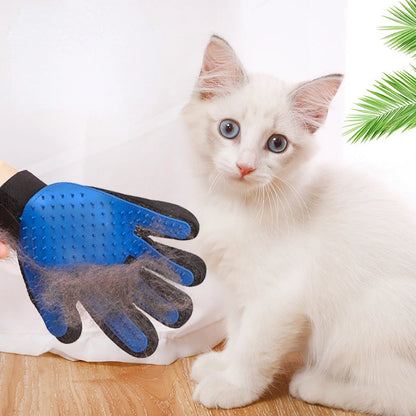 Pet Glove Cat Grooming Glove Cat Hair Deshedding Brush Gloves Dog Comb for Cats Bath Hair Remover Clean Massage Brush For Animal