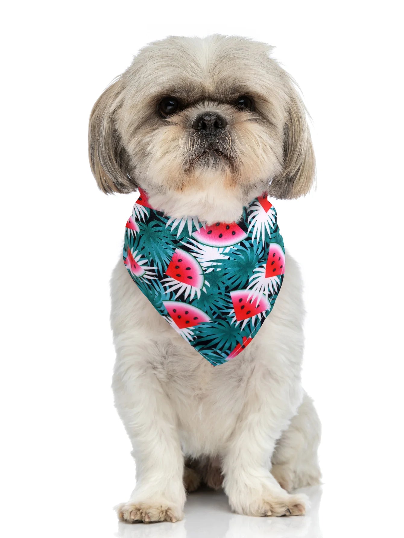 1Pcs Summer Dog Bandana Dogs Pet Supplies Fruit Printing Small Dog Bandanas Scarf  Mini Dogs Puppy Bibs Dog Grooming Accessories