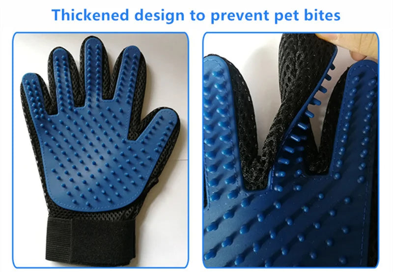 Pet Glove Cat Grooming Glove Cat Hair Deshedding Brush Gloves Dog Comb for Cats Bath Hair Remover Clean Massage Brush For Animal