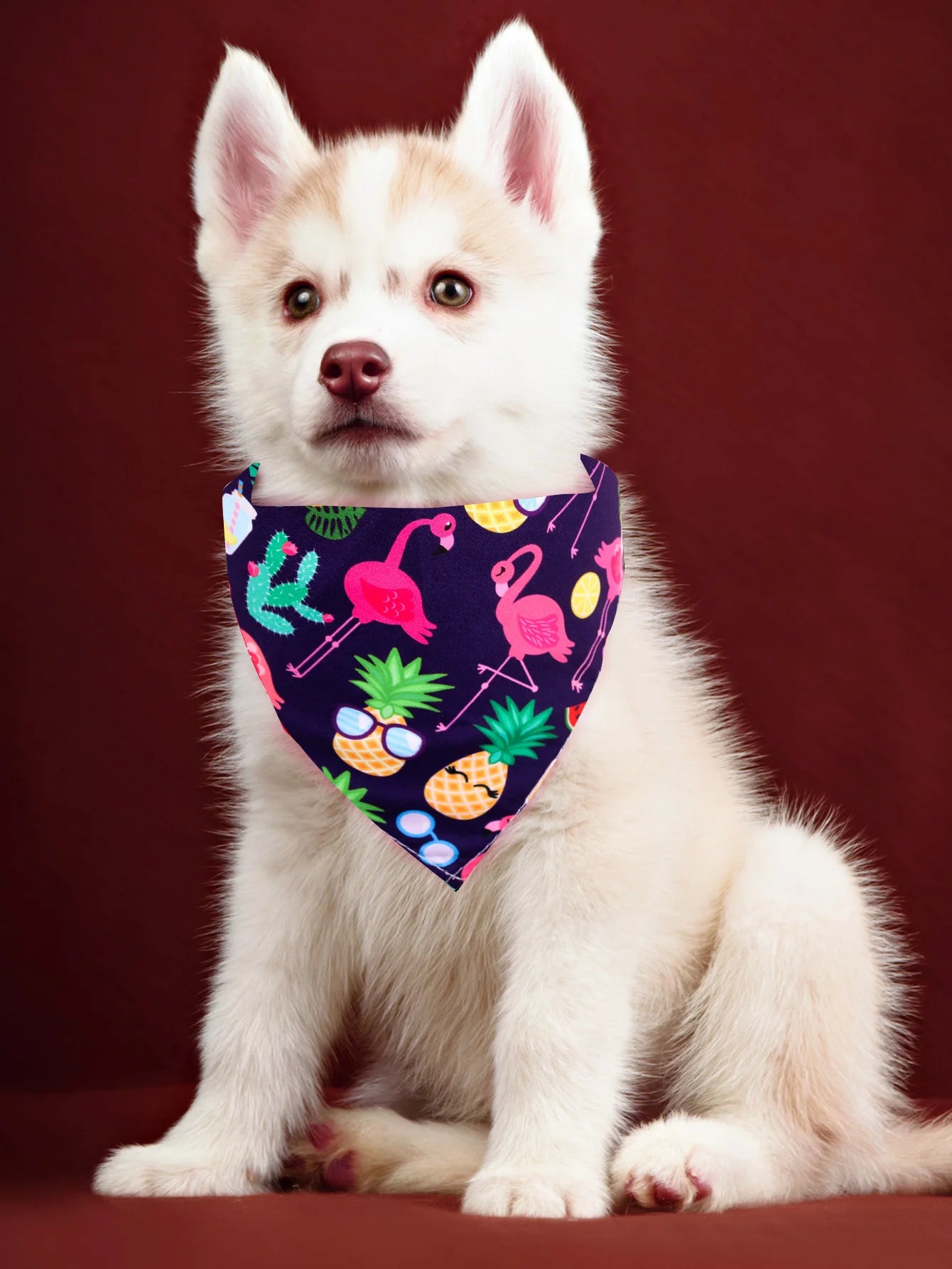 1Pcs Summer Dog Bandana Dogs Pet Supplies Fruit Printing Small Dog Bandanas Scarf  Mini Dogs Puppy Bibs Dog Grooming Accessories