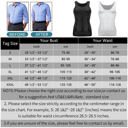 Mens Body Shaper Belly Reducing Shapewear Abs Abdomen Slimming Compression Shirts Corset Top Fitness Hide Gynecomastia Underwear