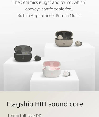 Pre-order ROSE TECHNICS Ceramics Bluetooth 5.3 Earphone Wireless with ENC Noise Canceling Dual Connect 60ms Latency for Workout