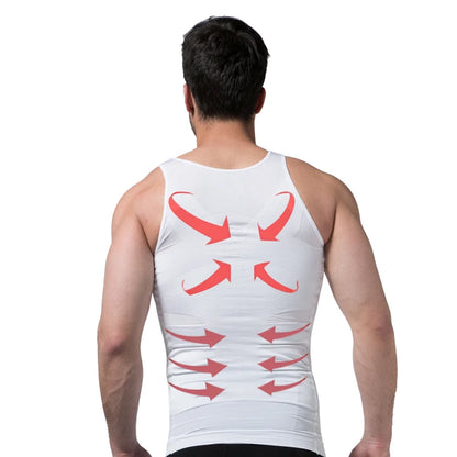 ALLTOOALL Men's Slimming Body Shapewear Corset Vest Shirt Compression Tummy Control Slim Waist Cincher Underwear Sports Vest