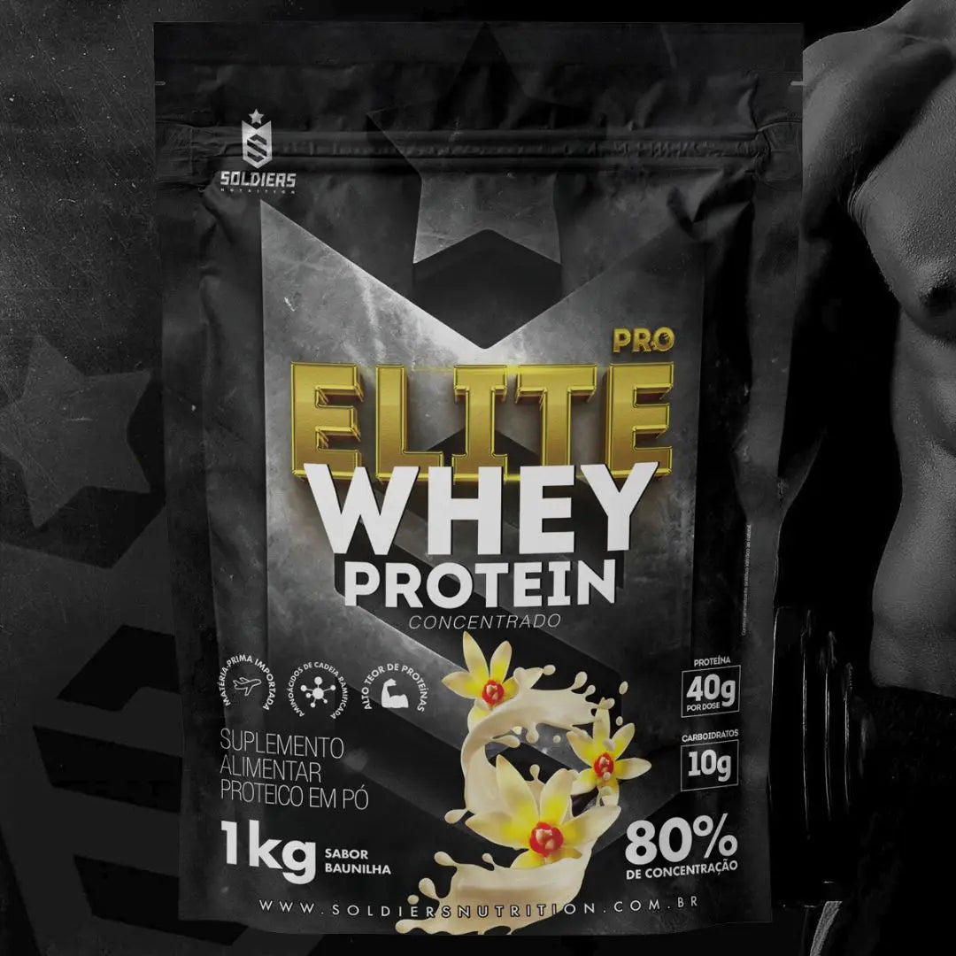 Elite Pro Whey Protein Concentrate 80% - 1kg - Soldiers Nutrition